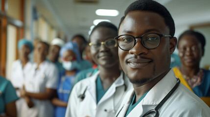 Closeup image of a smiling African doctor in a white coat.A Nigerian Doctor’s Smile of Hope and Care