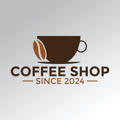 Coffee Shop Logo Design And Illustration. 