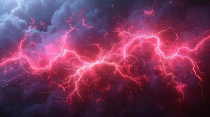 Electric thunderbolt strike, crack, and magical energy flash during night storm, isolated on transparent background. Realistic modern 3d bolts set.