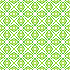 Medallion seamless pattern. Green pretty boho