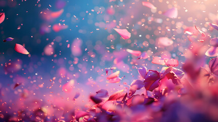 Dreamy lilac and rose-themed background evokes the whimsy of Carnival, with flamboyant costumes, swirling confetti, and pulsating Samba rhythms - obrazy, fototapety, plakaty