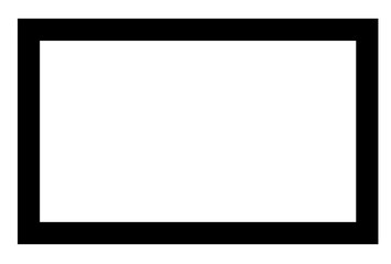Black outlined rectangular, black frame icon 