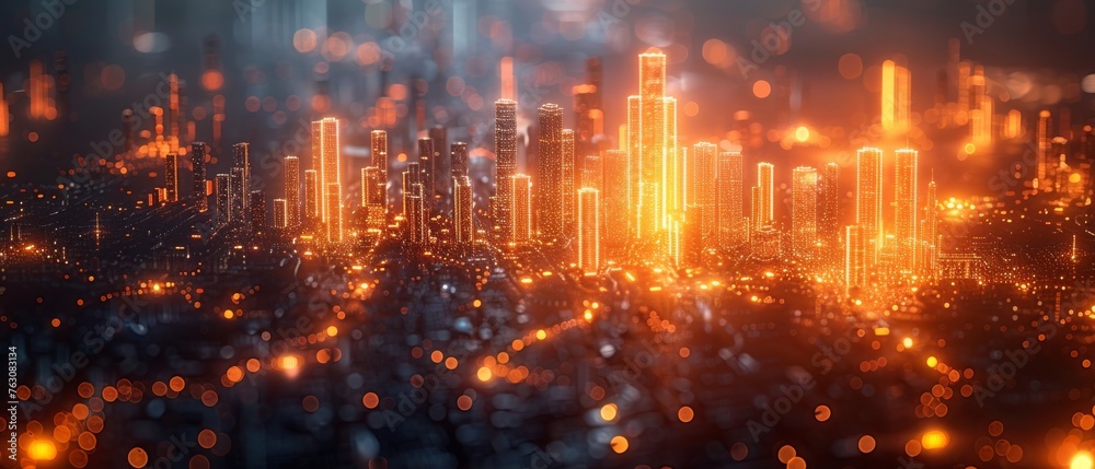 Poster the concept of smart cities and communication networks. the iot (the internet of things). the ict (t
