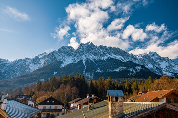 mountain village in the mountainous region near Munich