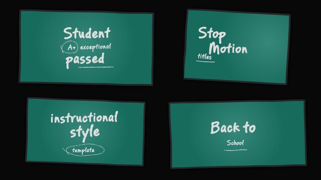 Back To School Stop Motion Titles Overlays