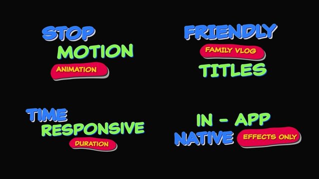 Family Friendly Stop Motion Titles Overlays