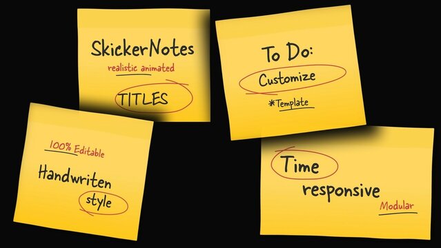 Stiky Notes Stop Motion Titles Overlays