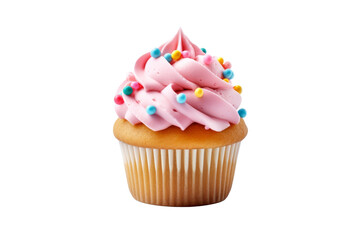 Cupcake isolated on transparent background.
