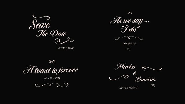 Wedding Ceremony Blissful Beginnings Titles Overlays