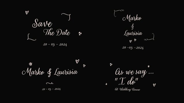 Wedding Eternal Love Celebration Titles Overlays