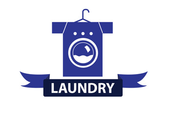 Laundry Service Sign concept. Editable Clip Art.