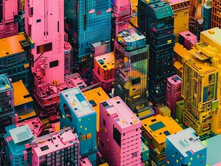 Colorful Urban Traffic from a Bird's-Eye View