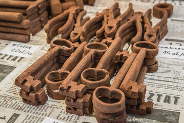 Stand with chocolate tools during annual Festival of Jewish Culture - Singer's Warsaw in Warsaw,...