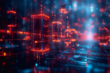 cyber security futuristic, dynamic data stream digital binary big data, and blockchain transactions 