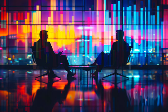 Analyzing Financial Trends: Dynamic Duo Delivers Impactful Presentation on Stage