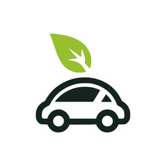 electric vehicle car eco energy logo vector illustration template design