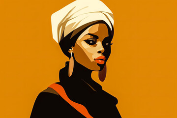 an iconic African woman logo