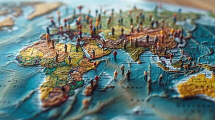 Naklejka premium Peoples connecting around the world.