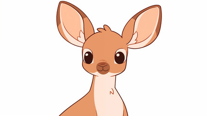 Hand drawn cartoon cute deer illustration material