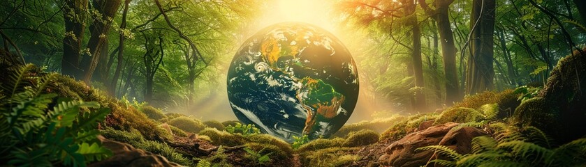 Global greening initiatives earth revival - obrazy, fototapety, plakaty