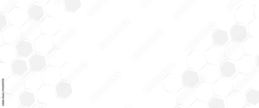 Poster vector geometric abstract background with simple hexagon elements, honeycomb grid seamless pattern b