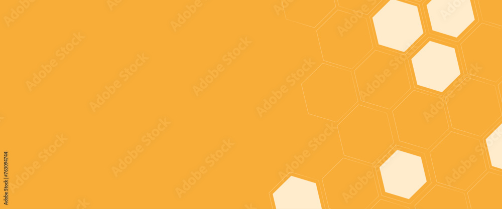 Poster vector geometric abstract background with simple hexagon elements with glowing hexagon geometric lin