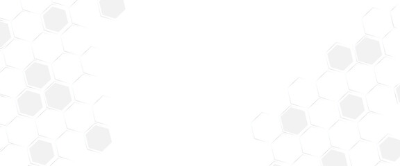 Vector geometric abstract background with simple Hexagon elements, honeycomb grid seamless pattern background with glowing hexagon geometric lines.