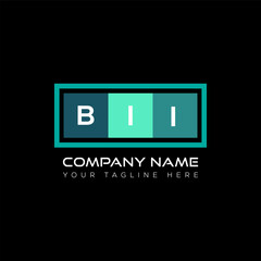 BII letter logo abstract design. BII unique design. BII.