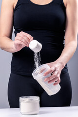 Sports nutrition: drink with proteins