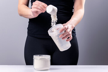 Sports nutrition: drink with proteins