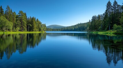 Fototapeta na wymiar view of a pristine lake