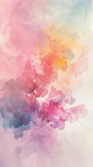 Fototapeta premium Abstract watercolor painting in pastel colors