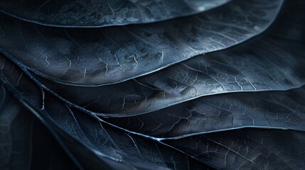 Close-up of blue leaves with texture details