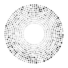 Circle halftone dotted background