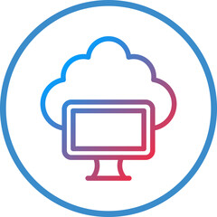 Cloud Computing Icon Style