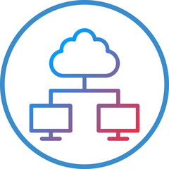 Cloud Computing Icon Style