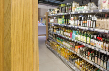 choosing food at the grocery store