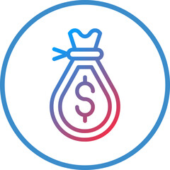 Money Bag Icon Style