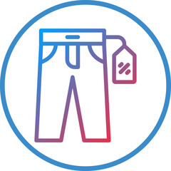 Pant Sale Icon Style