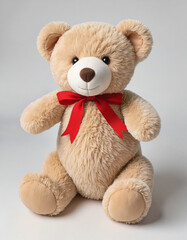 Teddy bear with red ribbon