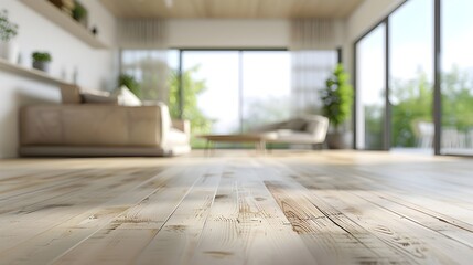 Low angle view of defocused living room interior background - Powered by Adobe