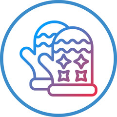 Winter Gloves Icon Style