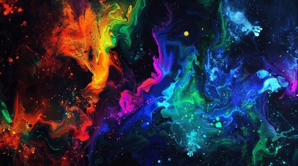 Obraz na płótnie Canvas Abstract colorful paint swirls