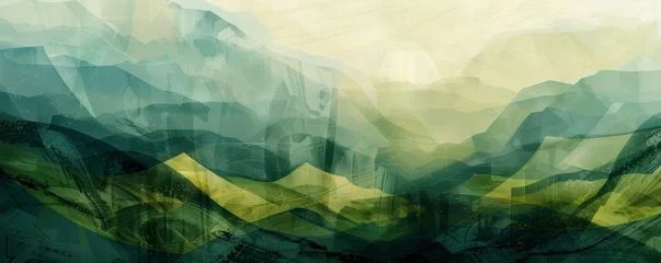 Foto op Canvas Abstract geometric mountain landscape © iVGraphic