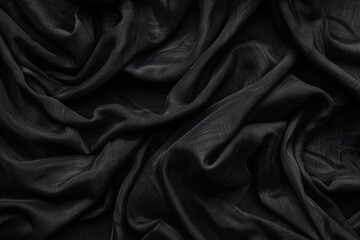 black cotton texture of fabric textile industry, abstract dark image for fashion cloth design background - obrazy, fototapety, plakaty