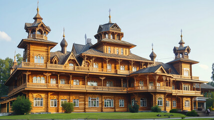 Wooden palace of Tsar Alexey Mihailovich in Kolomensko - obrazy, fototapety, plakaty