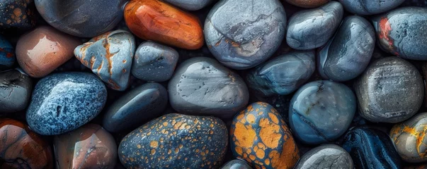 Fotobehang Close-up view of colorful pebbles © iVGraphic