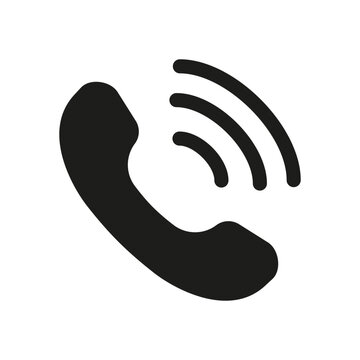 recommend clip art: Telephone receiver silhouette icon, Phone vector cut silhouette for social media.