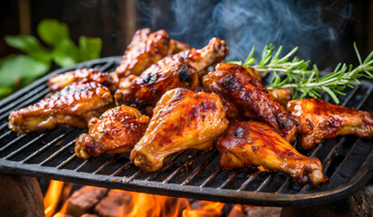 grilled chicken on the grill