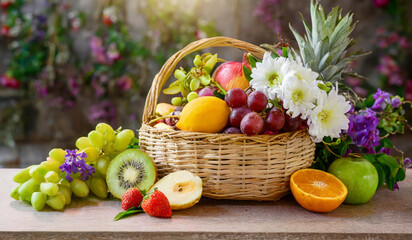 Healthy fruit basket